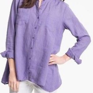 Eileen Fisher Organic Irish Linen Button Down Tunic 2X